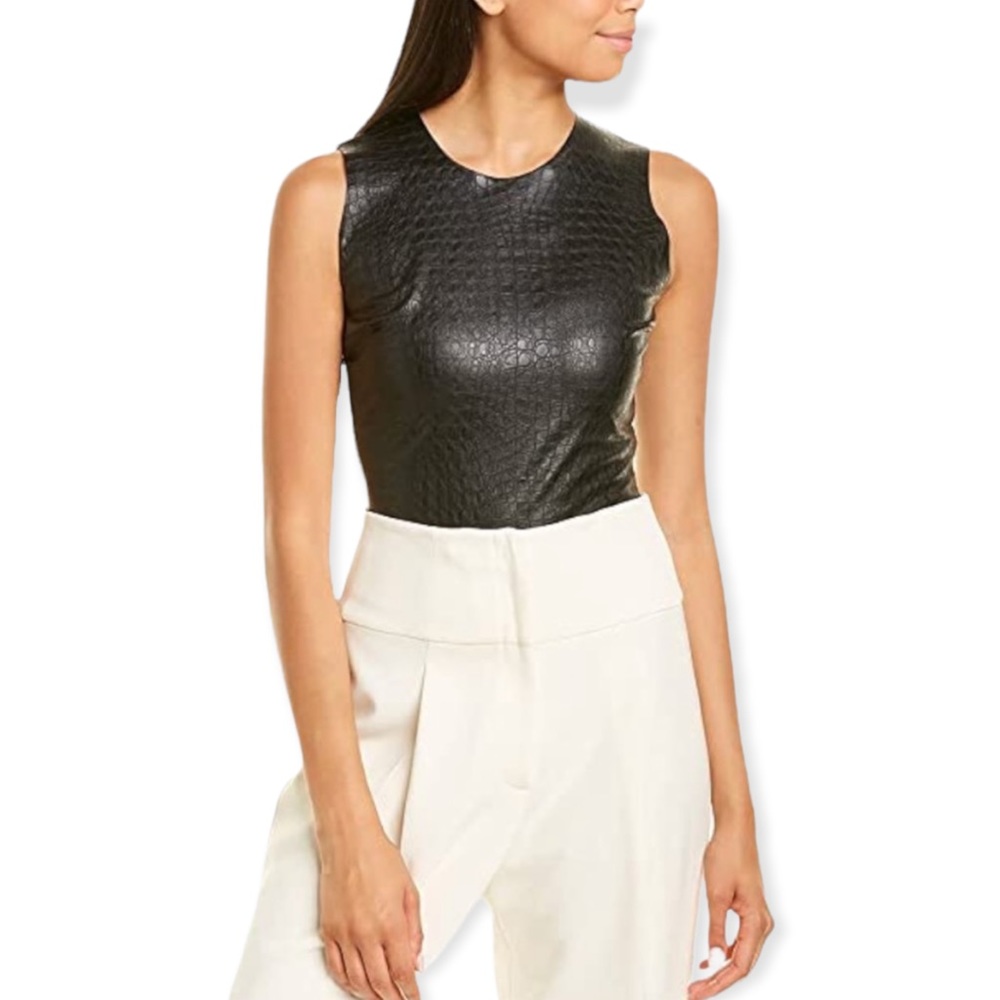 Commando Faux Leather Croc Bodysuit - Picture 1 of 6